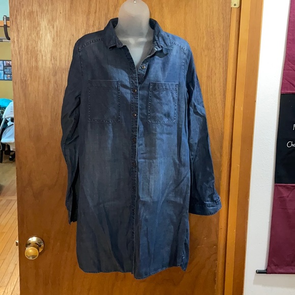 Soft Denim Button Up Dress M NWOT - Picture 1 of 7